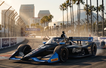 Alex Palou Chip Ganassi Racing No. 10 IndyCar winning the 2026 Acura Grand Prix of Long Beach