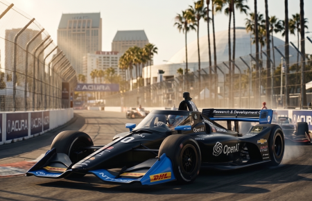 Alex Palou Chip Ganassi Racing No. 10 IndyCar winning the 2026 Acura Grand Prix of Long Beach