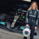 Doriane Pin Mercedes W12 F1 test Silverstone April 2026 first woman Mercedes F1 Academy champion France