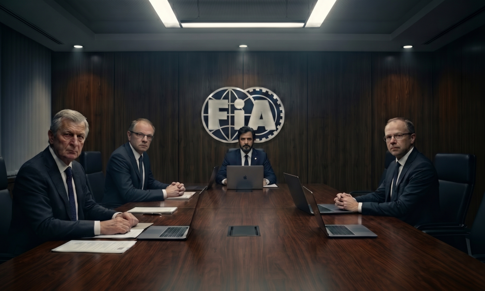 2026 Formula 1 car with active aerodynamics on a wet track during the Miami Grand Prix, FIA regulation changes 2026