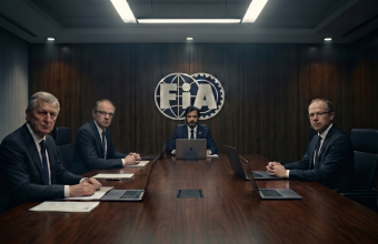 2026 Formula 1 car with active aerodynamics on a wet track during the Miami Grand Prix, FIA regulation changes 2026