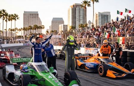 Alex Palou Chip Ganassi Racing IndyCar Long Beach 2026 championship lead analysis Push to Pass investigation