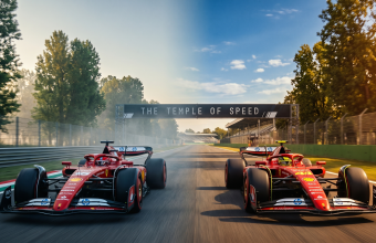 Ferrari SF-26 filming day Monza upgraded floor Macarena rear wing Hamilton Leclerc April 2026