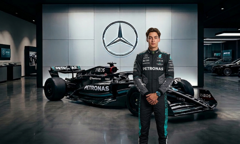 George Russell Mercedes AMG F1 2026 biography King's Lynn Norfolk career GP3 F2 Williams champion