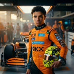 Lando Norris McLaren Formula 1 World Champion 2025 racing driver portrait pit lane