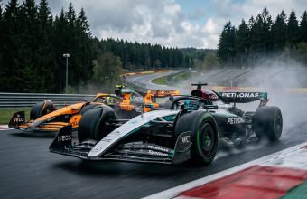 Mercedes McLaren Pirelli tyre test Nurburgring 2026 Antonelli Norris Russell Piastri F1 April break Germany