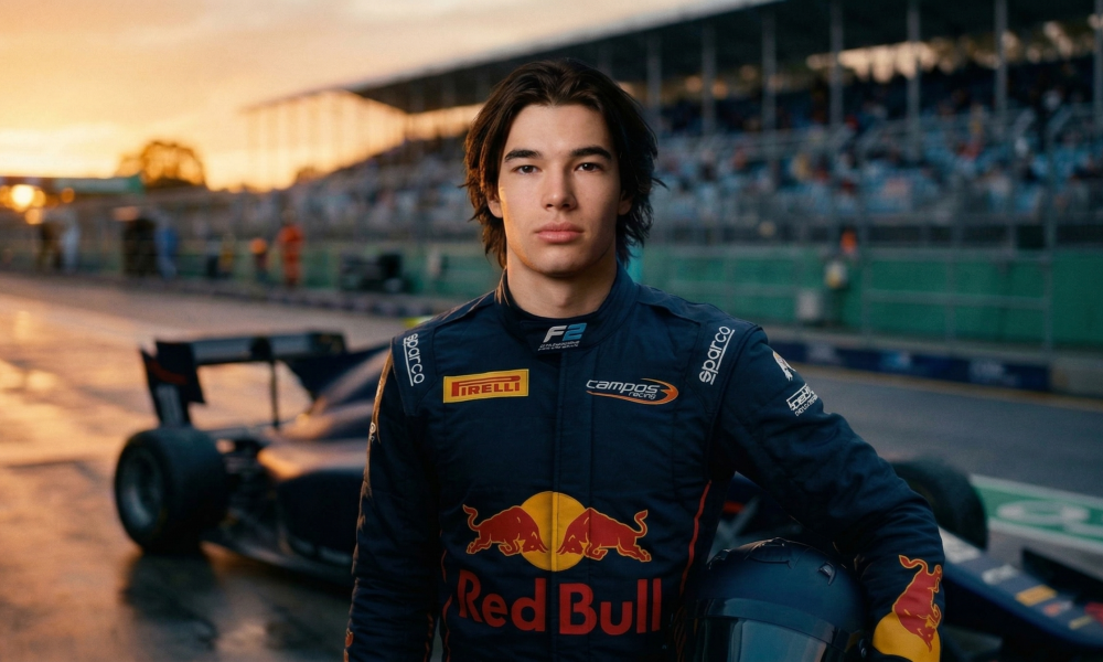 Nikola Tsolov Campos Racing F3 suit at Albert Park Circuit