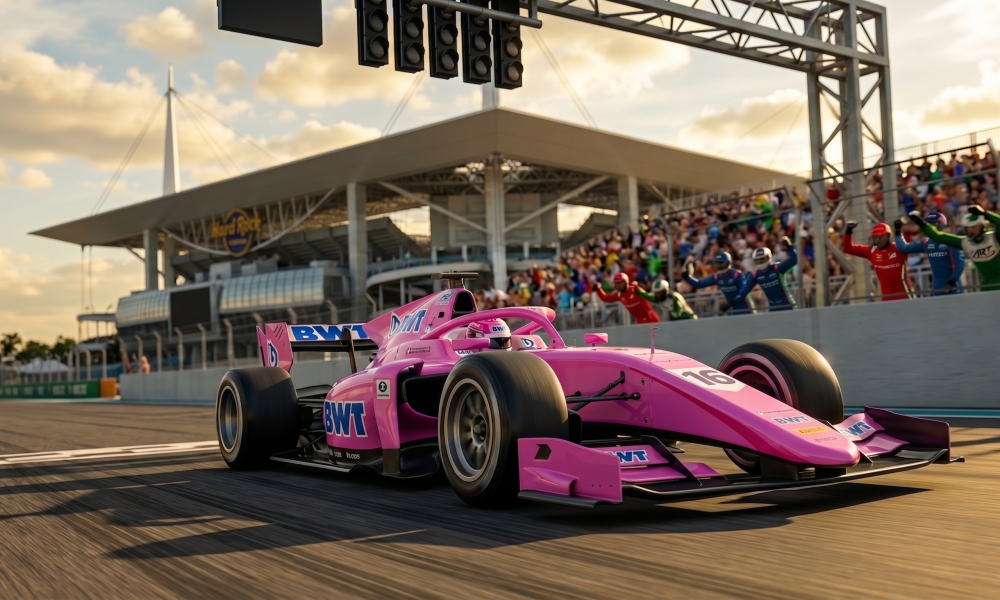Kush Maini ART Grand Prix Formula 2 car claims first ever F2 pole position at Miami Grand Prix 2026