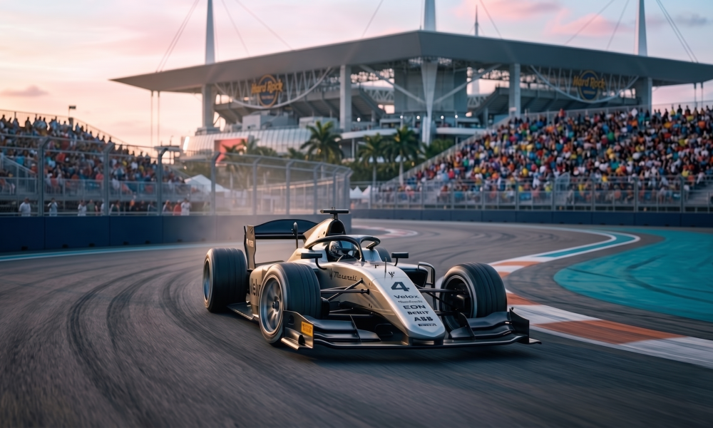 Colton Herta Hitech Formula 2 car leads free practice at inaugural Miami Grand Prix 2026 Miami International Autodrome